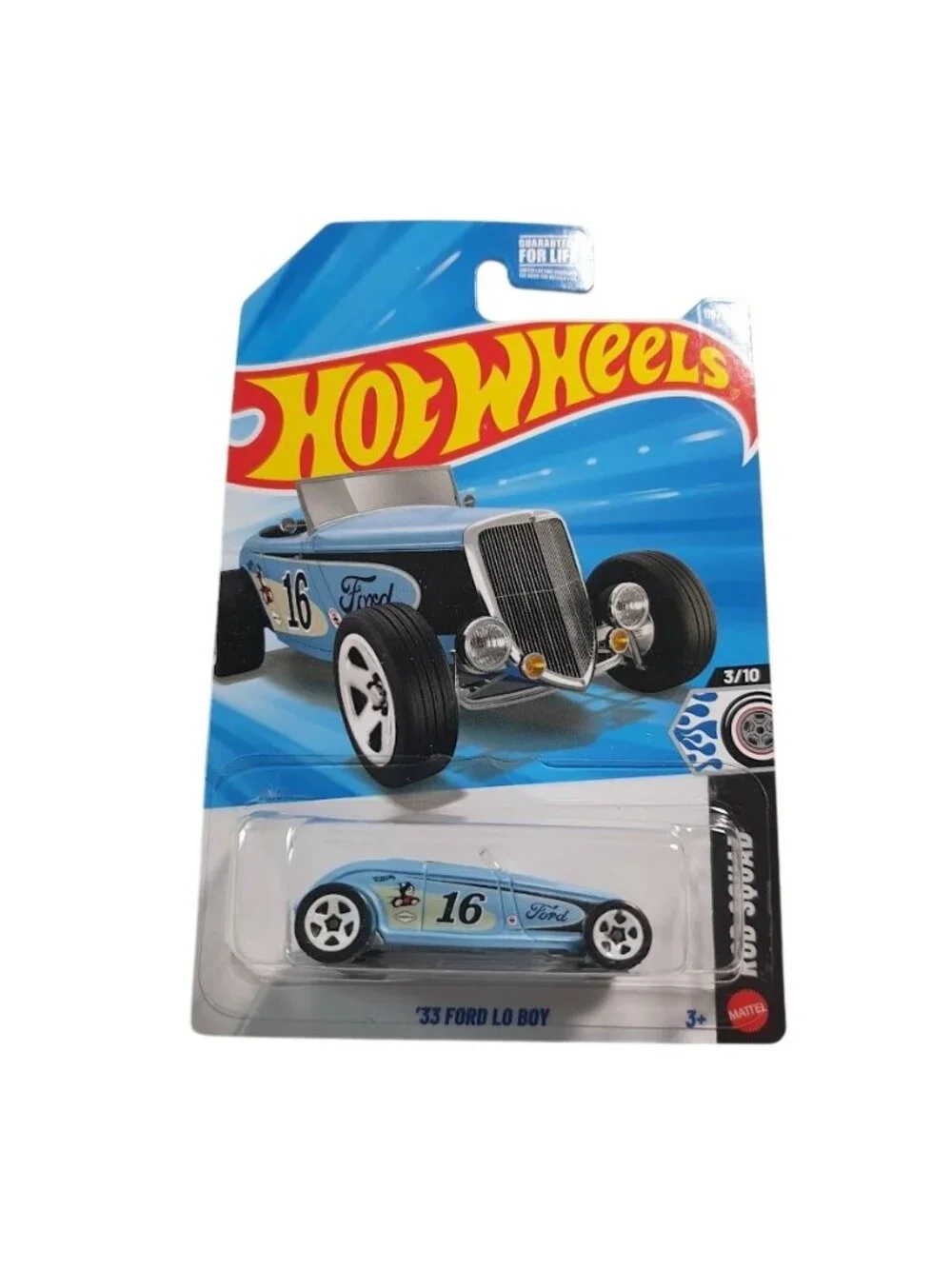 Hot Wheels 33 Ford Lo Boy Rod Squad Blue Diecast Toy Car Collectible 119/250